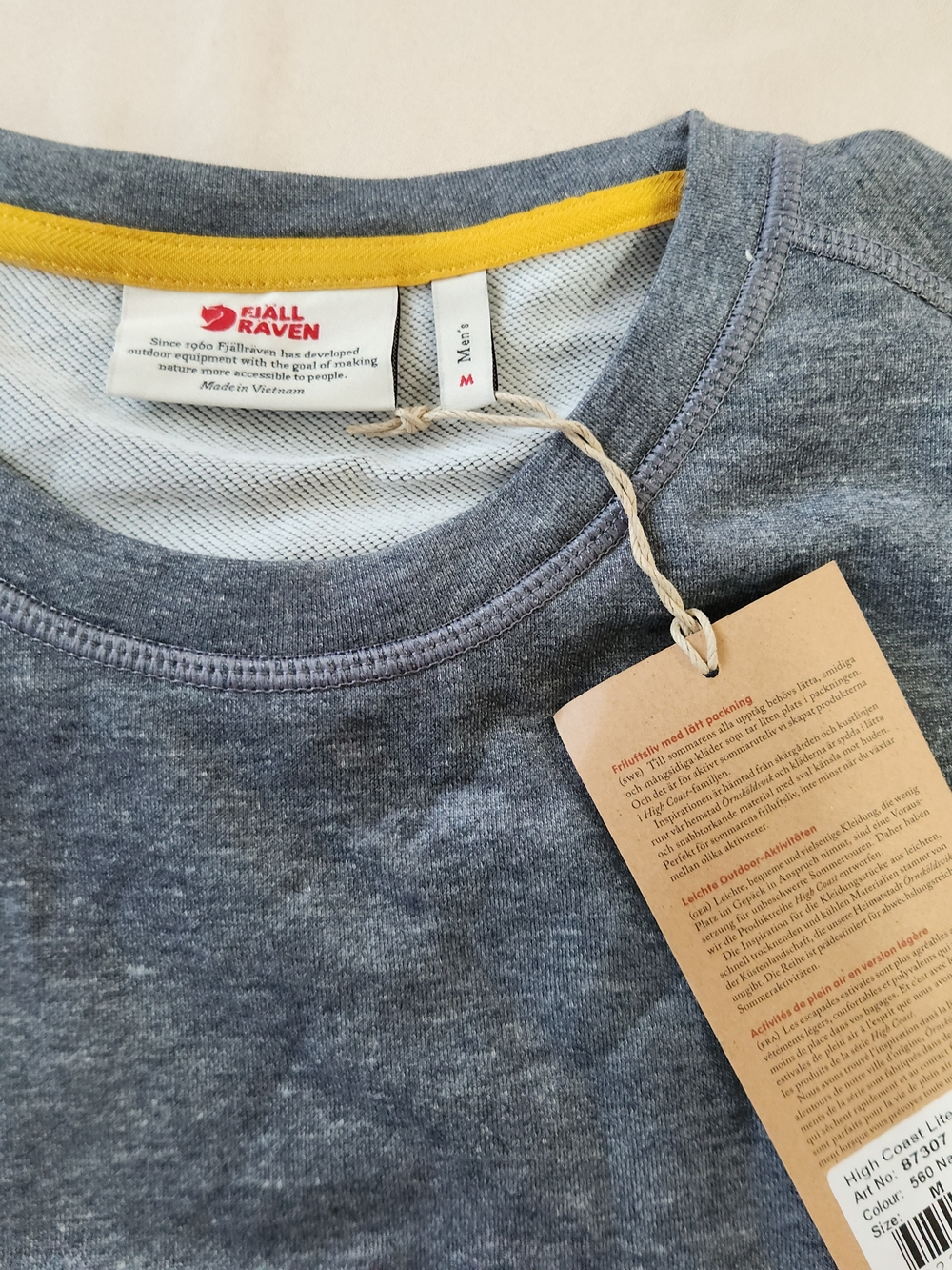 Fjallraven Men's Crewneck High Coast Lite Sweater in Heather Gray